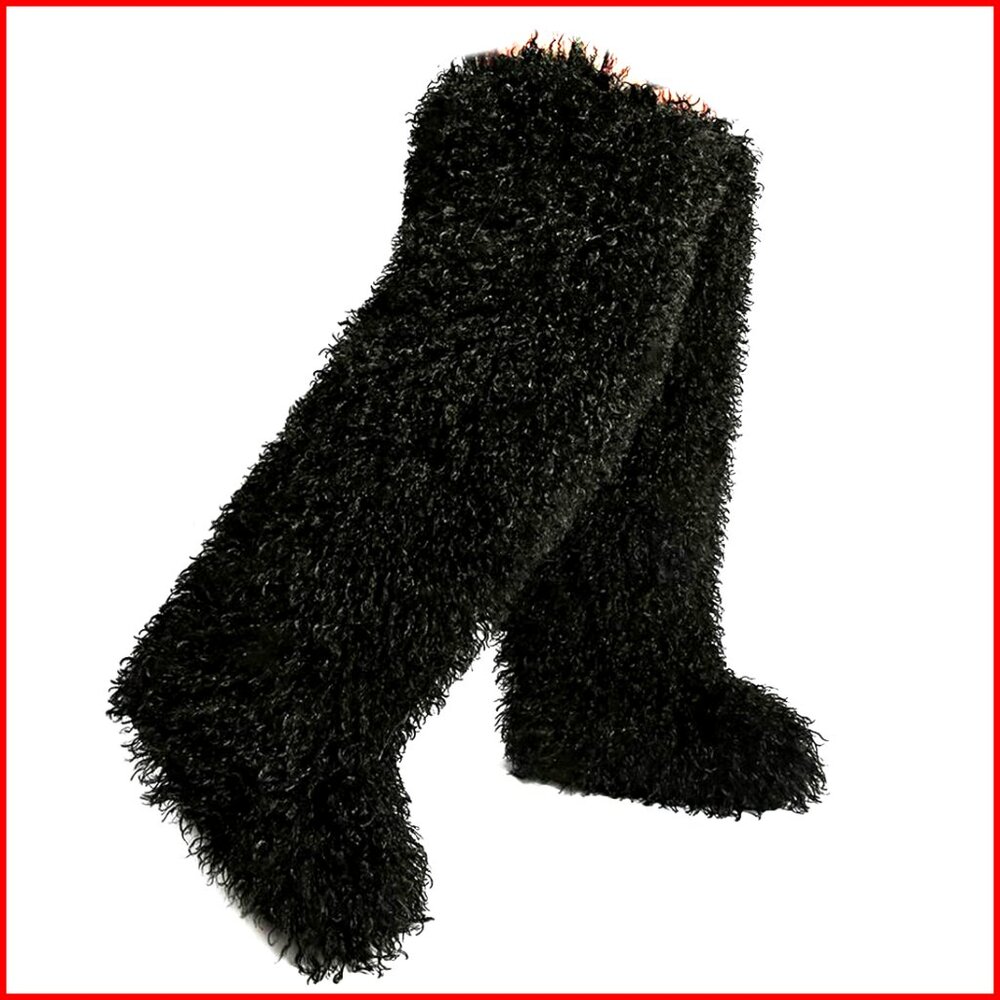 Women's Over the Knee Faux Fur Thigh High Boots Flat Winter